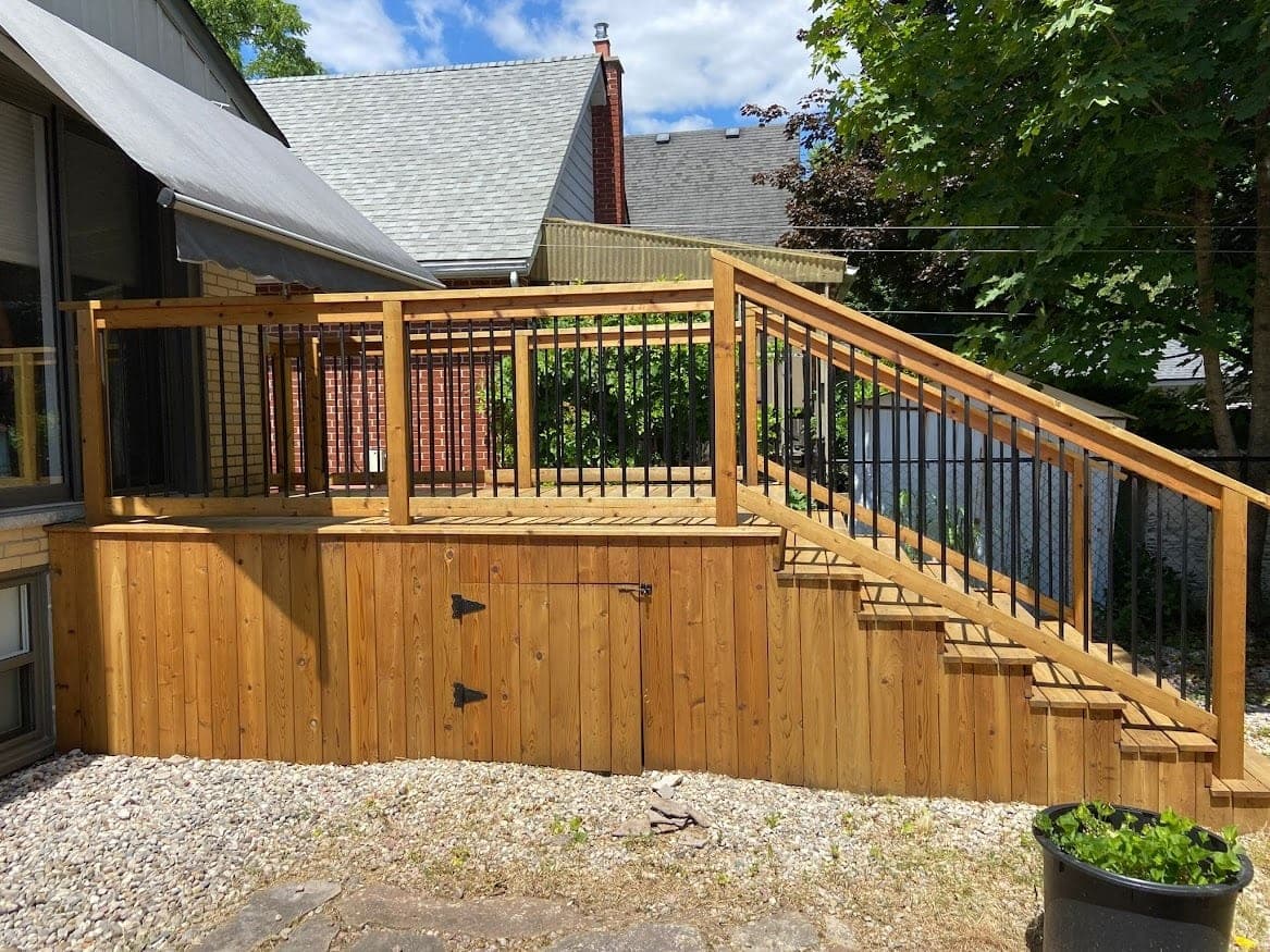 Deck restored and stained by Restore My Deck in Hamilton, Ontario