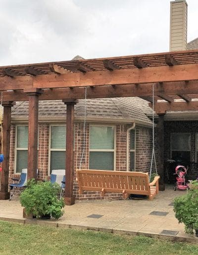 Restored pergola and deck